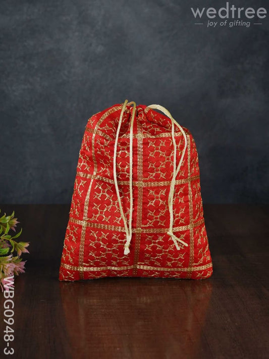 Golden Embroidary String Bag