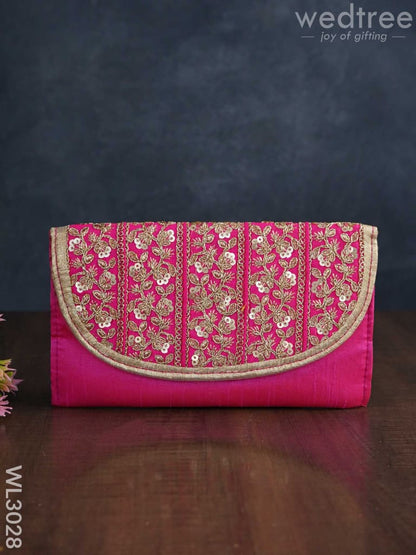 Golden Embroidery Sling Bag with Zardosi Work