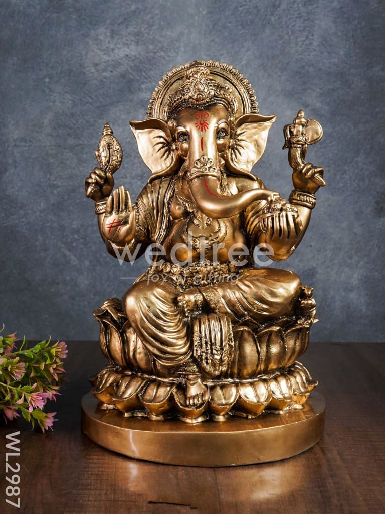 Golden Ganesha Idol