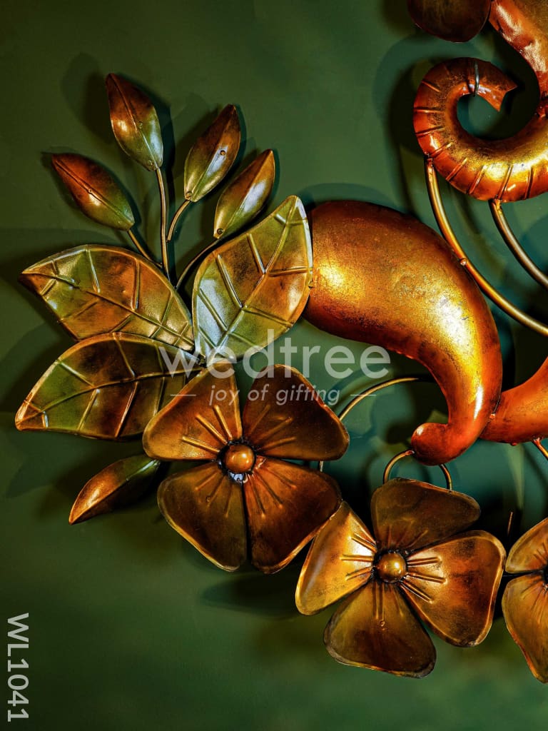 Golden Ganesha with Flowers