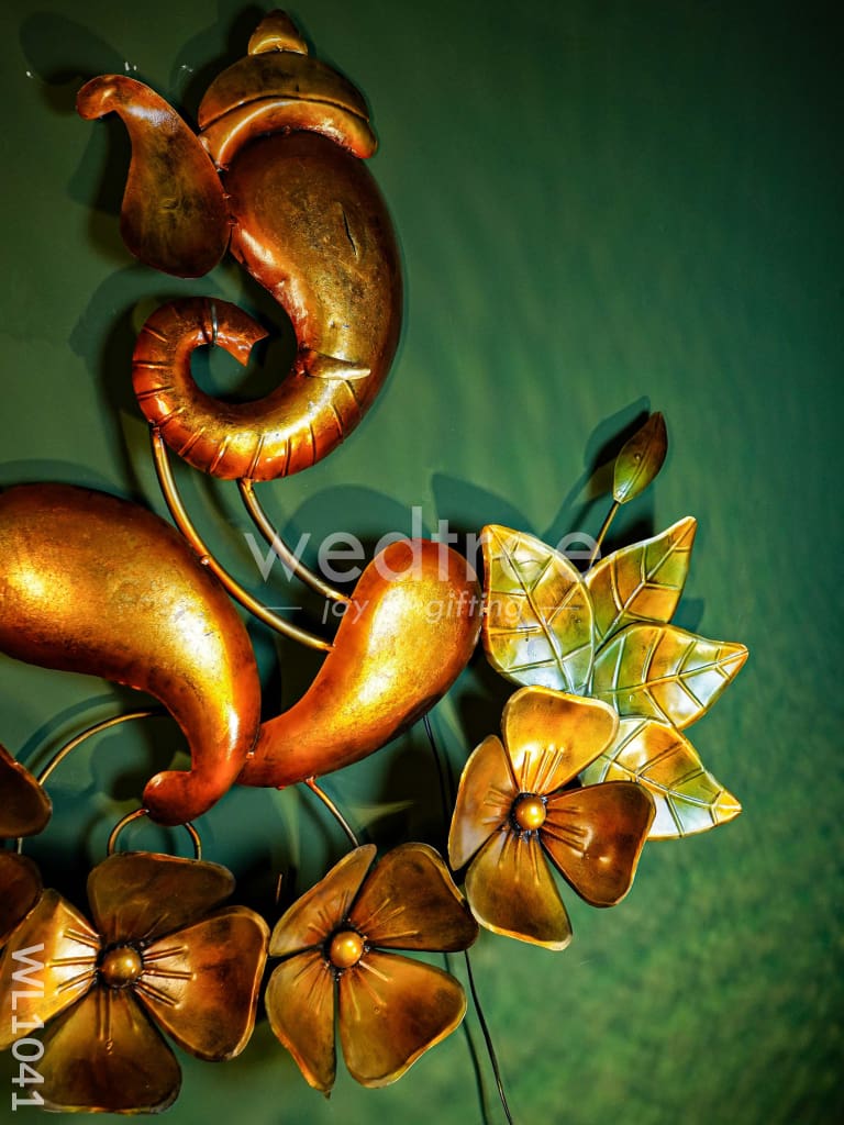 Golden Ganesha with Flowers