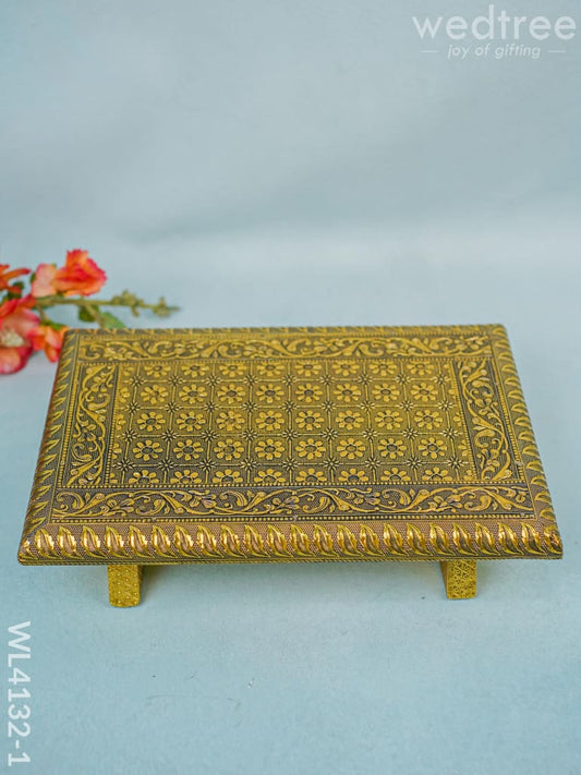 Golden Meenakari Manai (12 x 8)