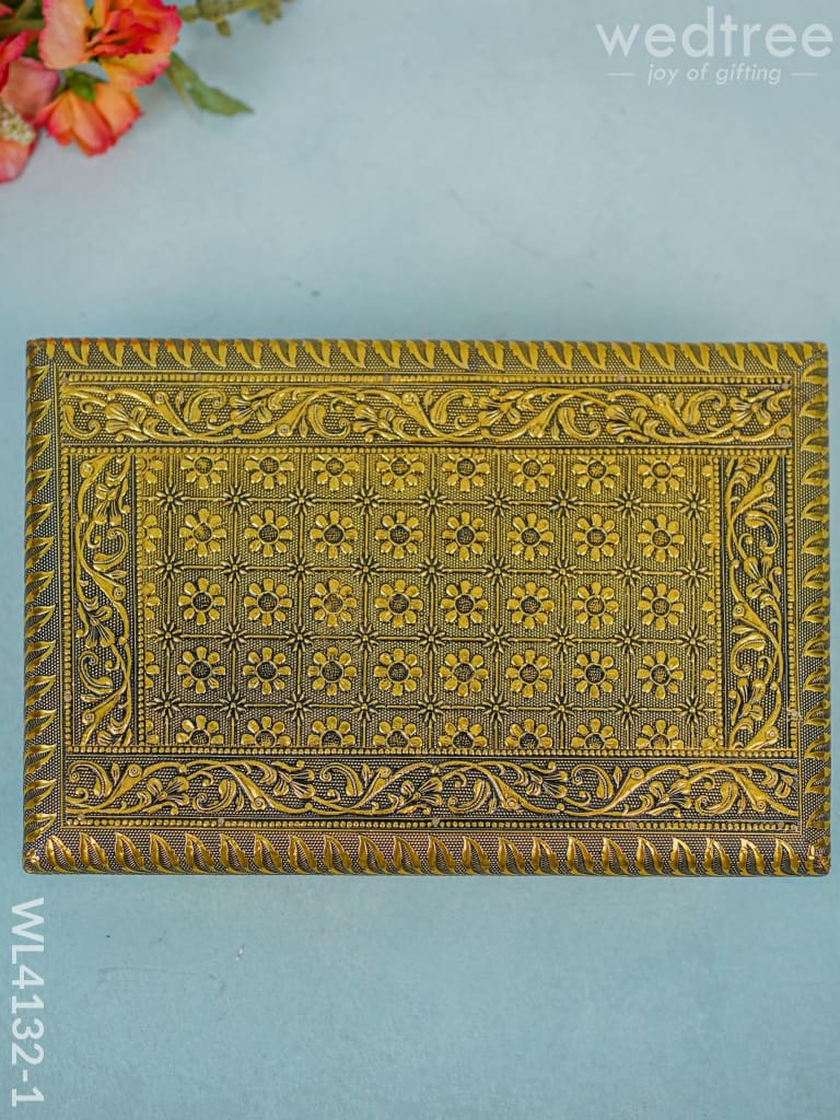 Golden Meenakari Manai (12 x 8)