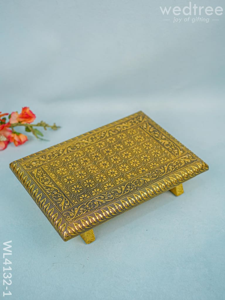 Golden Meenakari Manai (12 x 8)