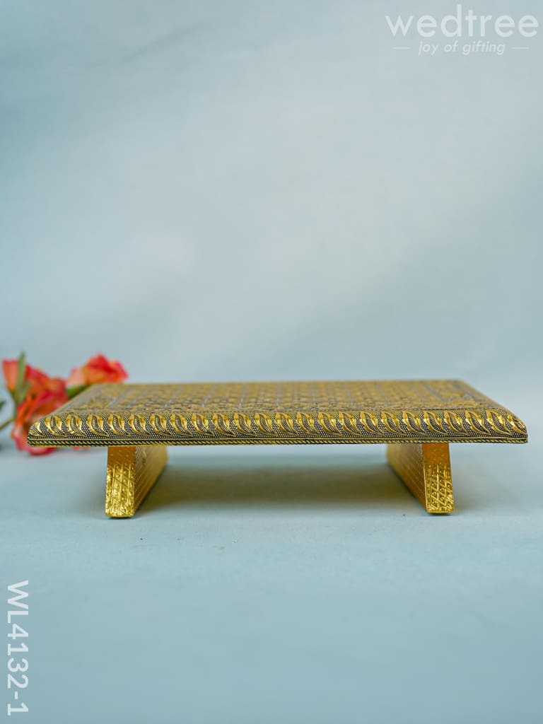 Golden Meenakari Manai (12 x 8)