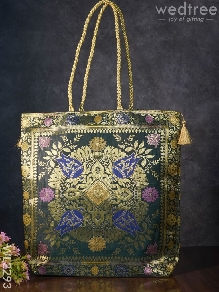 Grand Banarasi Assorted Design Hand bag ( 16 X 16 )