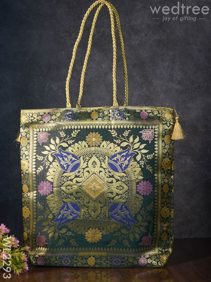 Grand Banarasi Assorted Design Hand bag ( 16 X 16 )