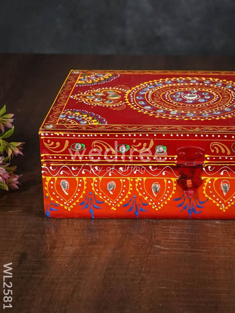 Hand Painted Wooden Organizer Box