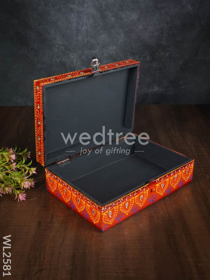 Hand Painted Wooden Organizer Box