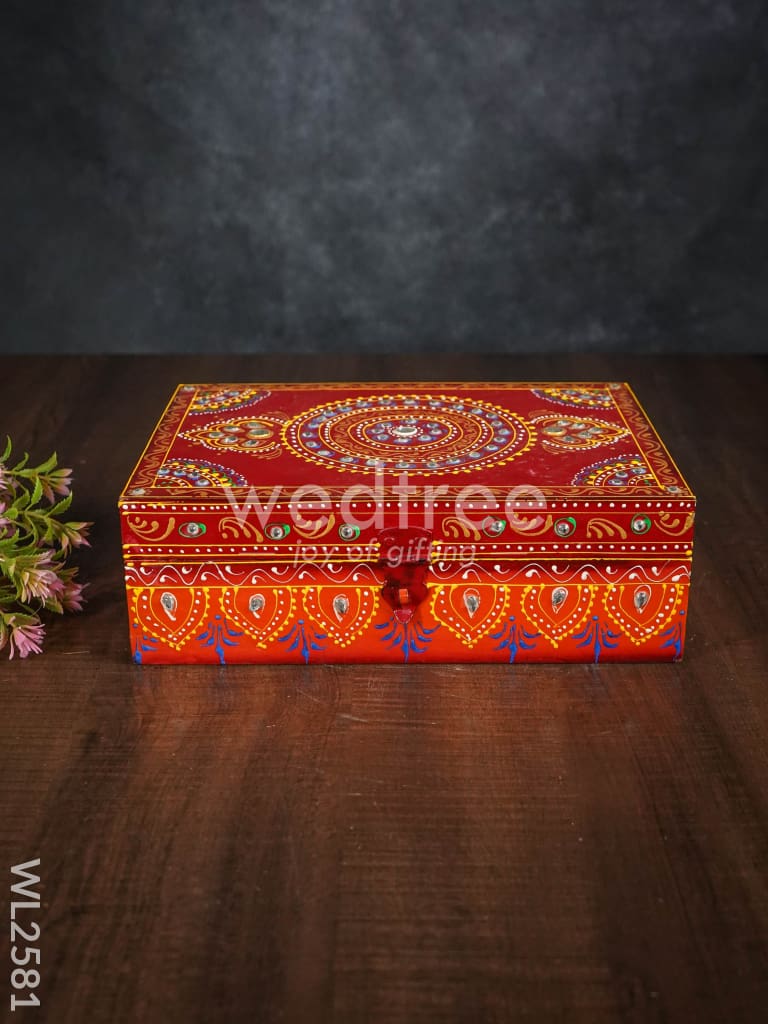 Hand Painted Wooden Organizer Box