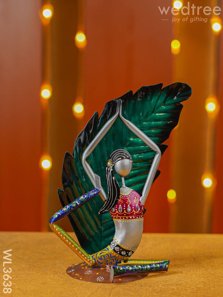 Handpainted Yoga Lady Showpiece - Set of 2