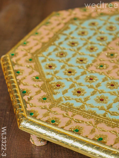 Hexagon Shaped Meenakari  Bajot- 12 x 12 inch