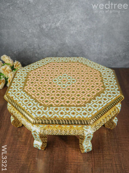 Hexagon Shaped Meenakari Bajot - 18 x 18 inch