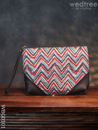 Ikkat Zipper Pouch