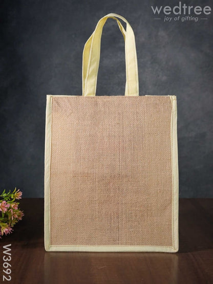 Jute Bag with Non-woven Gusset & Handle