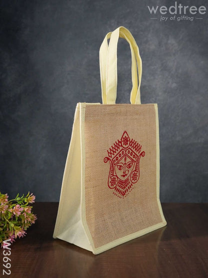 Jute Bag with Non-woven Gusset & Handle