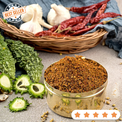 Kakarakaya Karam (Bittergourd) - Podi - Buy Online from Vellanki Foods | Desify