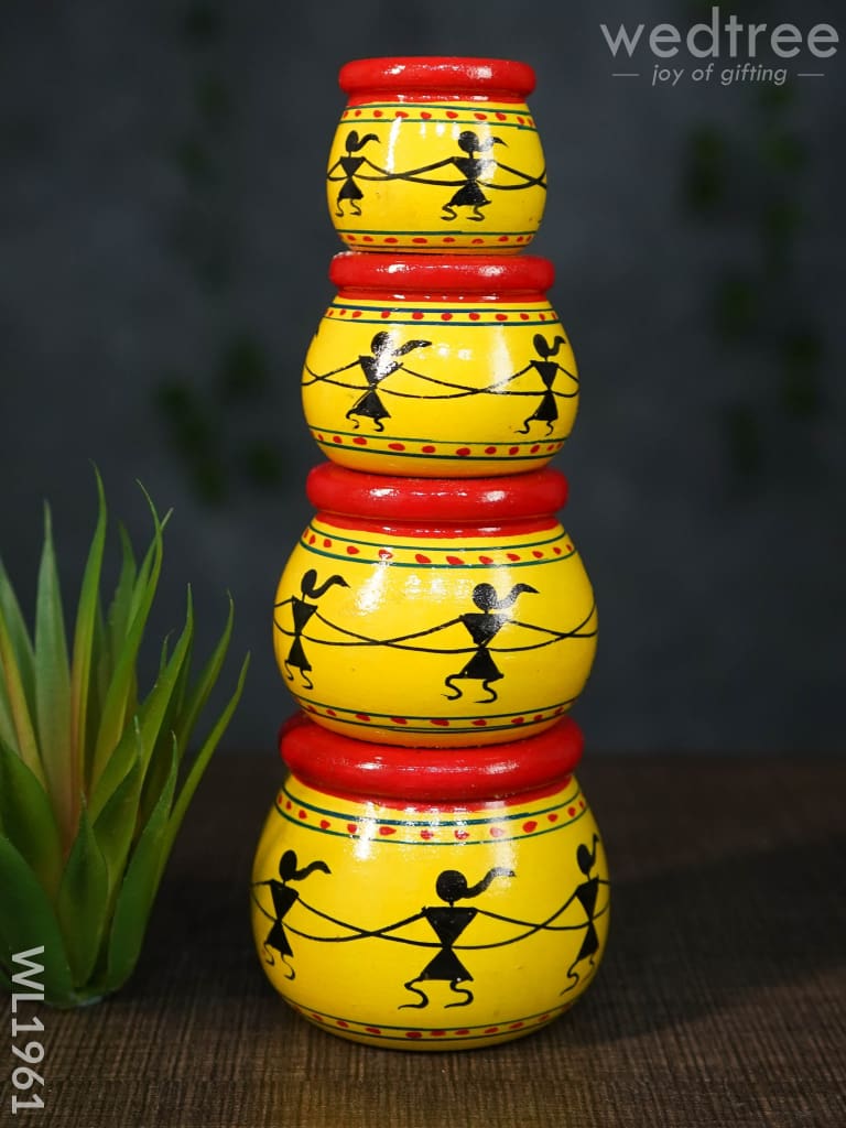 Kubera Lakshmi Pot Set (Set of 4)