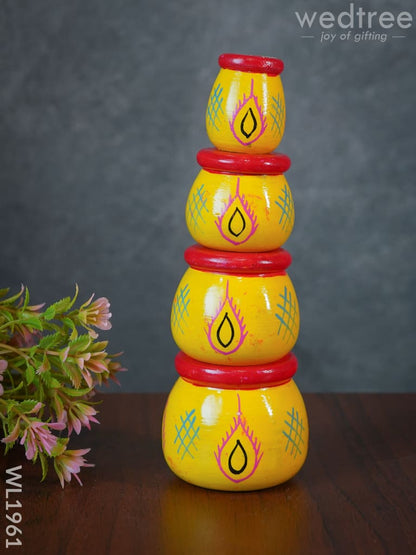 Kubera Lakshmi Pot Set (Set of 4)