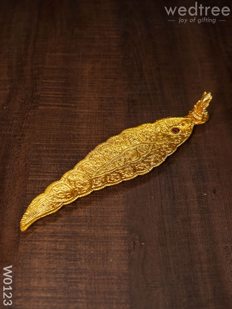 Leaf Agarbathi Stand Gold Ganesha