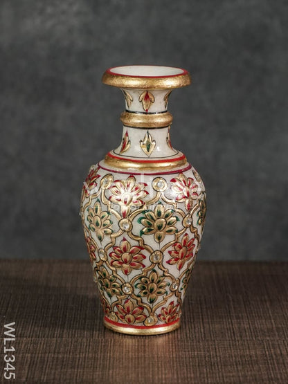 Marble Floral Flower Vase - 6 Inch