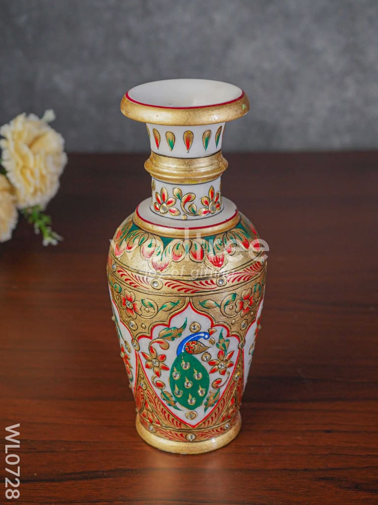 Marble flower vase 9 inch