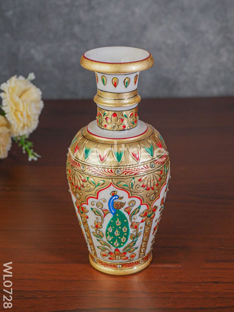 Marble flower vase 9 inch