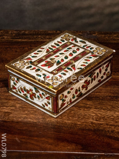 Marble hand painted rectangle box