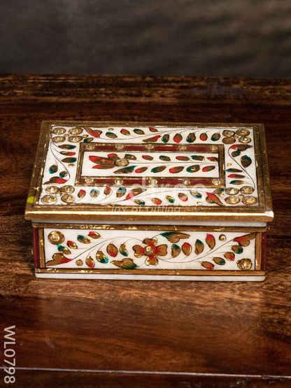 Marble hand painted rectangle box