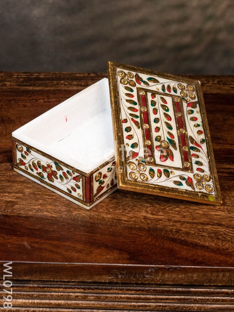 Marble hand painted rectangle box