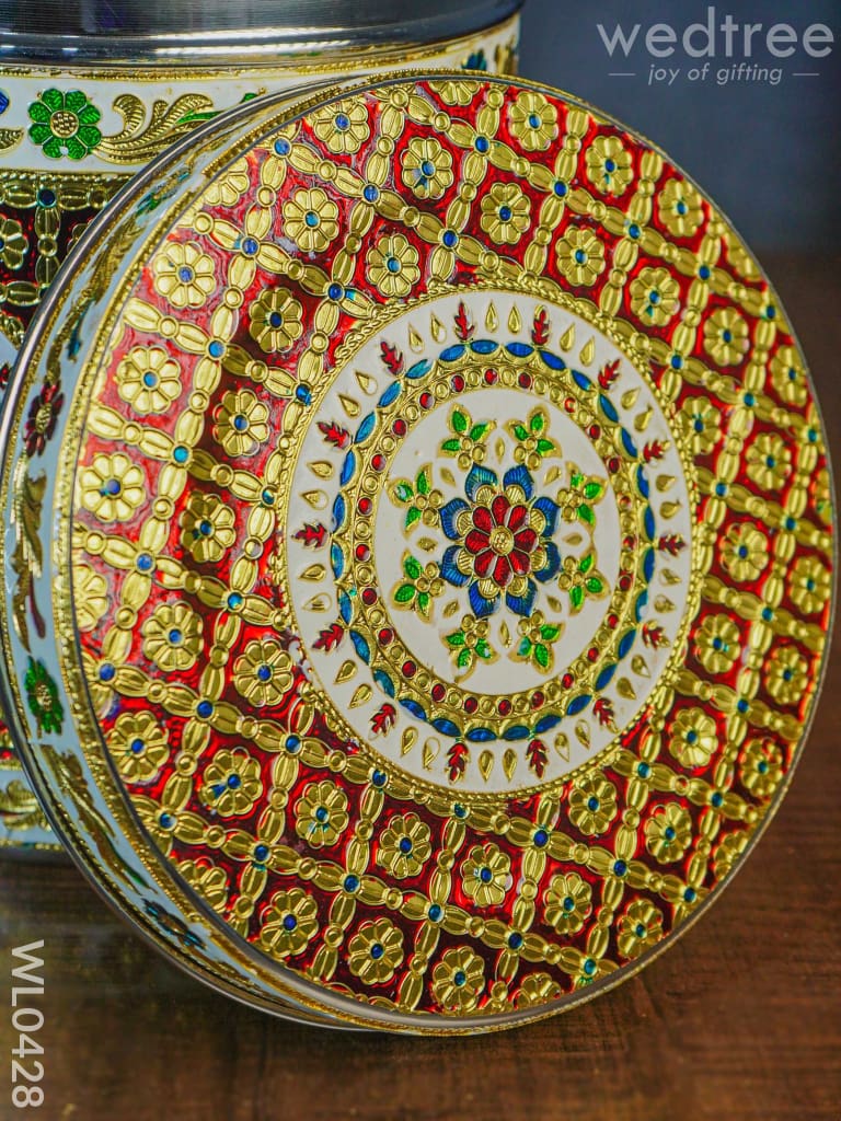 Meenakari Dabba 10 Inch