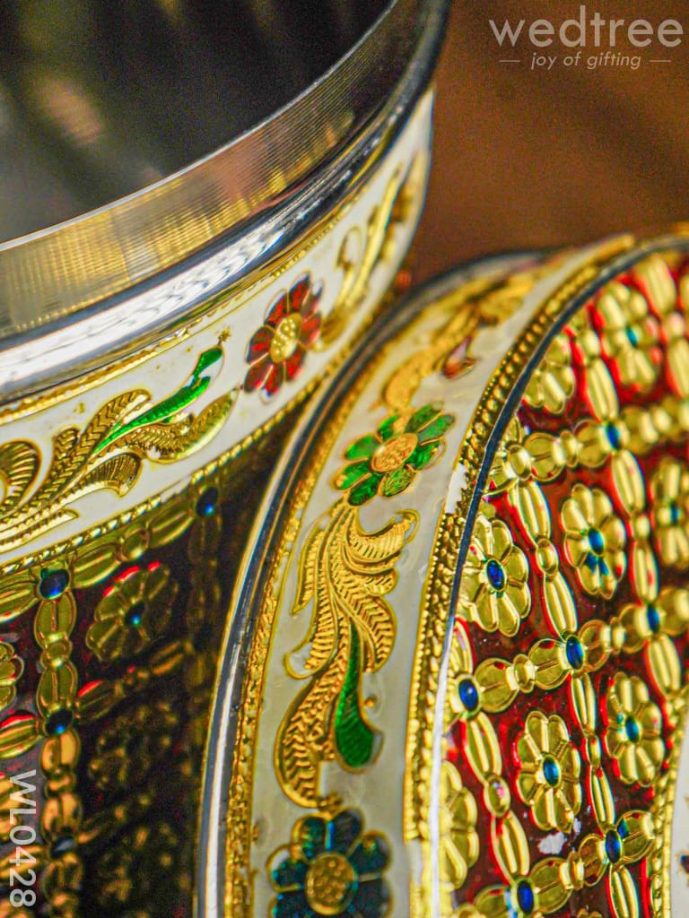 Meenakari Dabba 10 Inch