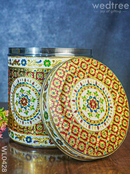 Meenakari Dabba 10 Inch