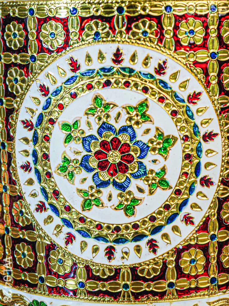 Meenakari Dabba 10 Inch