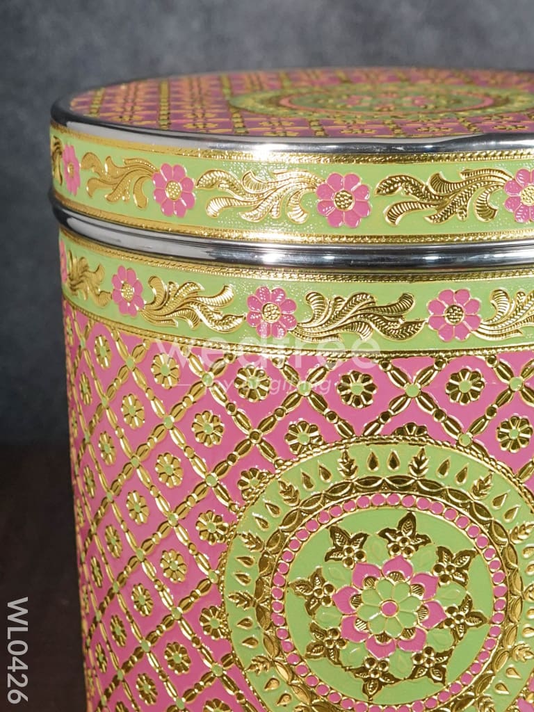 Meenakari Dabba with Floral Design