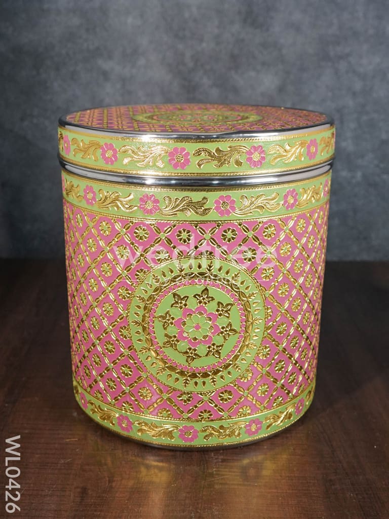 Meenakari Dabba with Floral Design