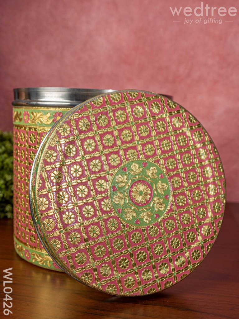 Meenakari Dabba with Floral Design