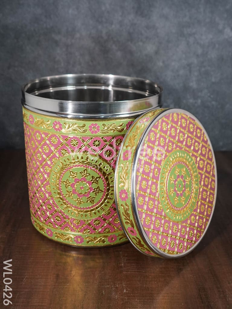 Meenakari Dabba with Floral Design