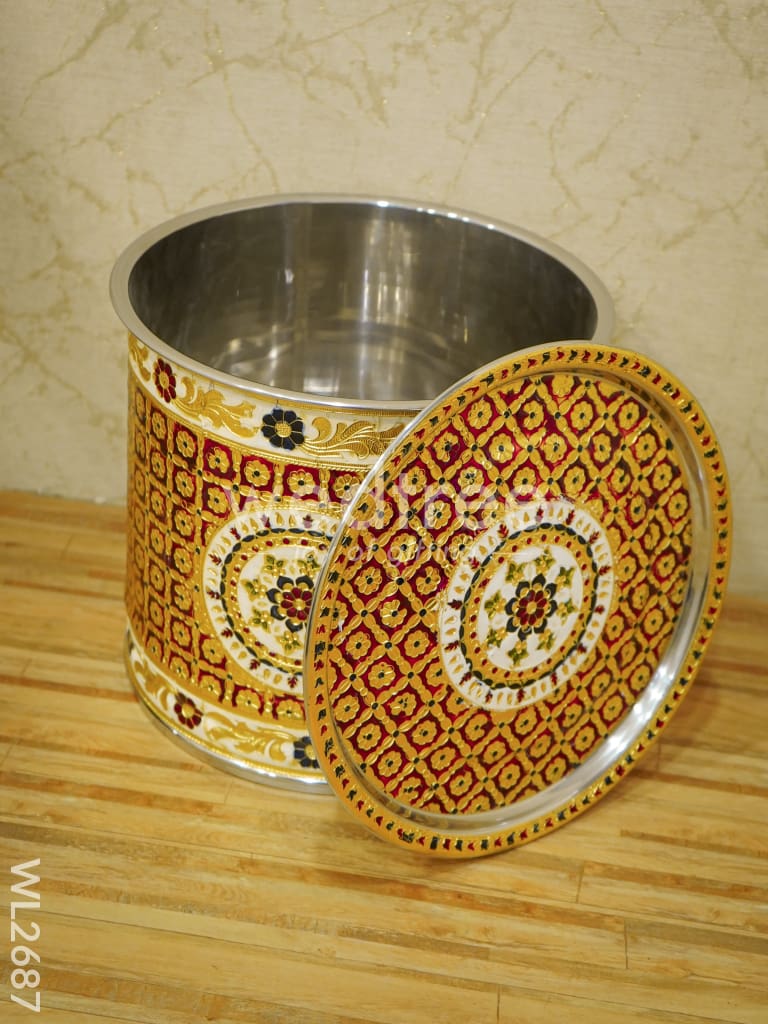 Meenakari Drum - 10 inches