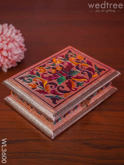 Meenakari Dry Fruit Box - Copper Finish