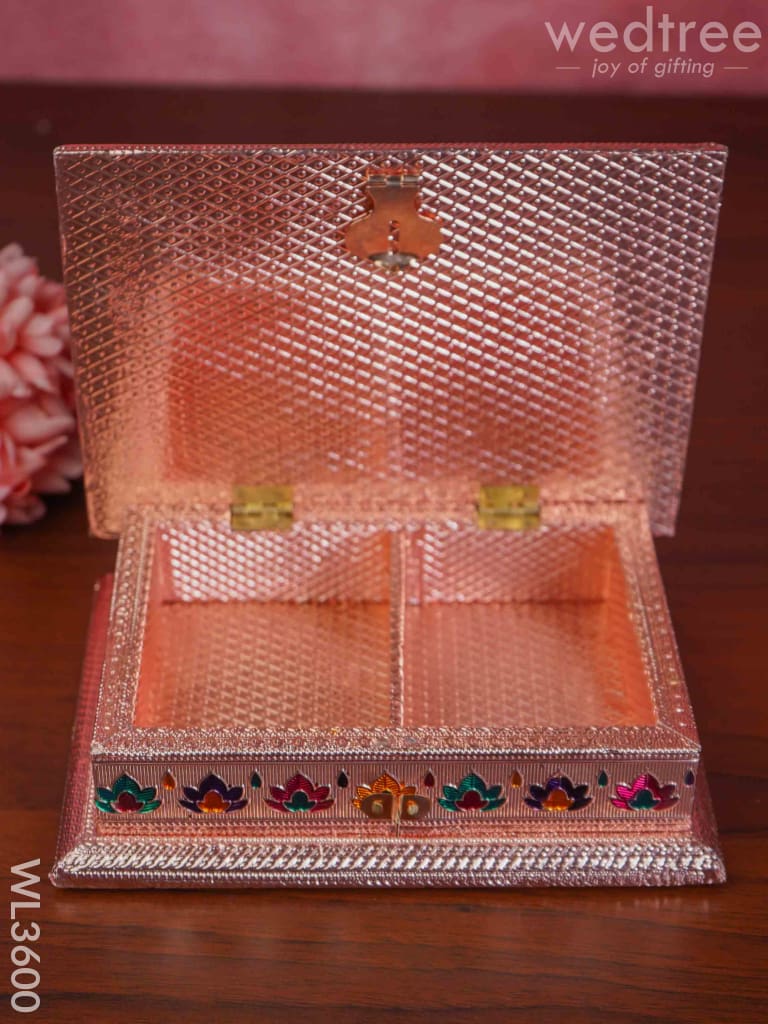 Meenakari Dry Fruit Box - Copper Finish