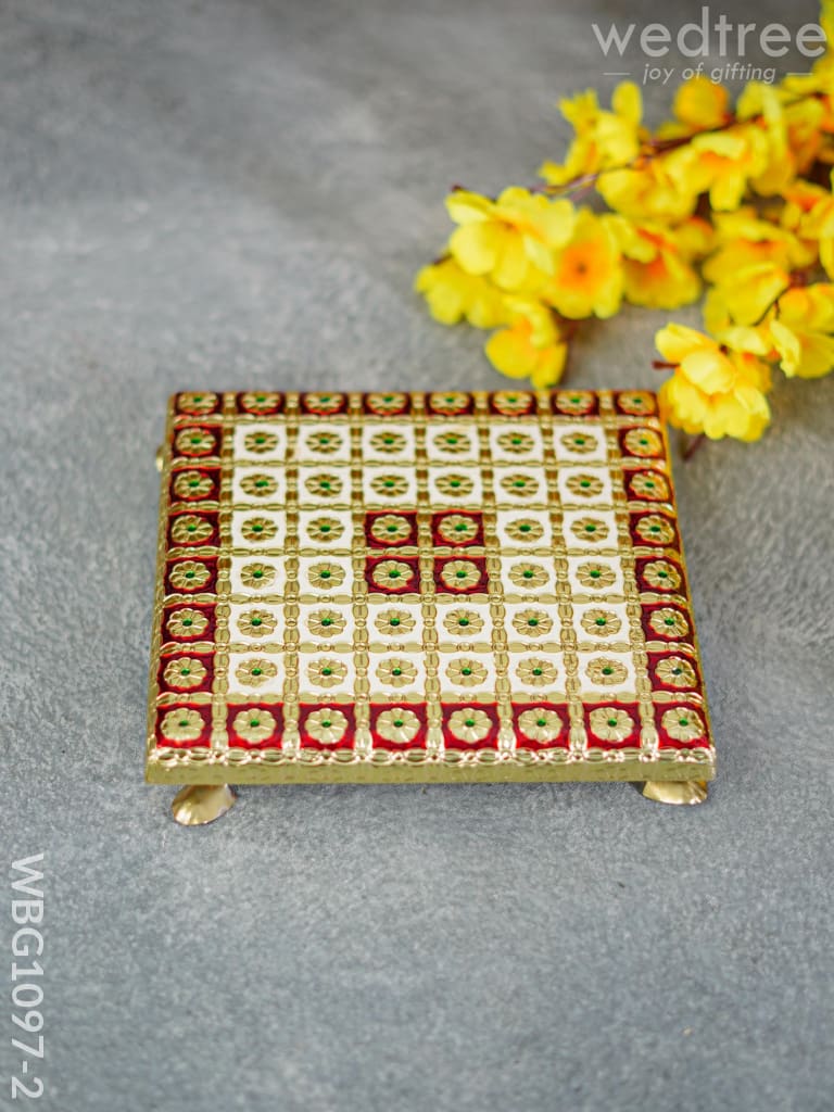 Meenakari Manai - 8x8 inch