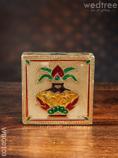 Meenakari Manai with Kodam Design - 3X3 Inches