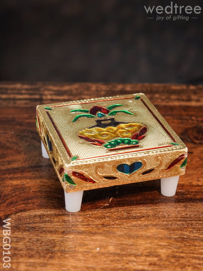 Meenakari Manai with Kodam Design - 3X3 Inches