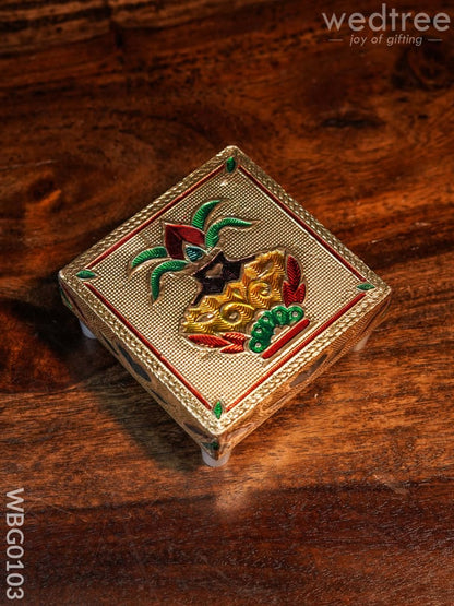 Meenakari Manai with Kodam Design - 3X3 Inches