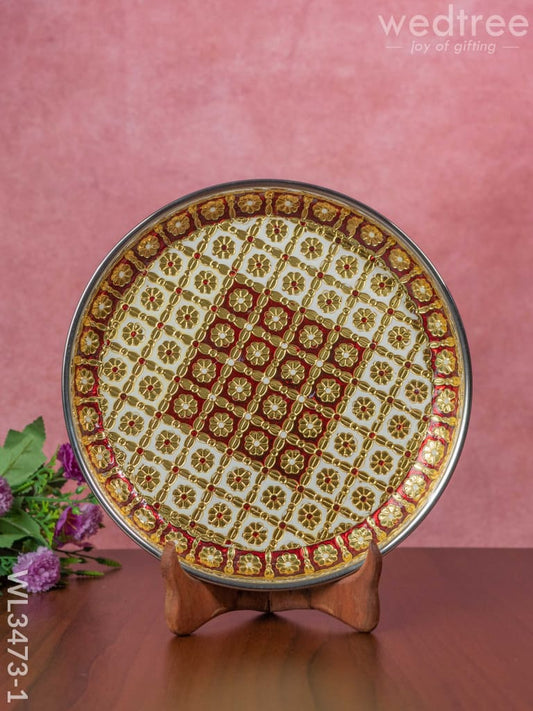 Meenakari Plate - 10 inch