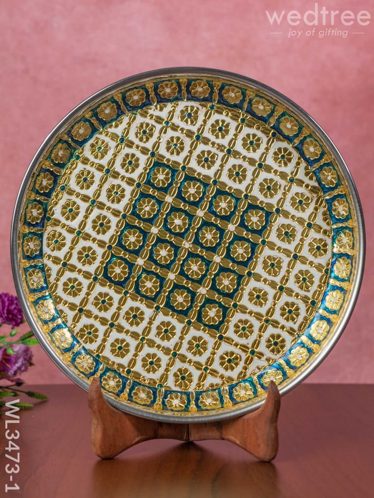 Meenakari Plate - 10 inch