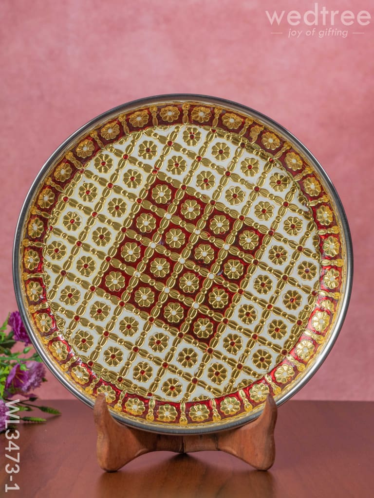 Meenakari Plate - 10 inch