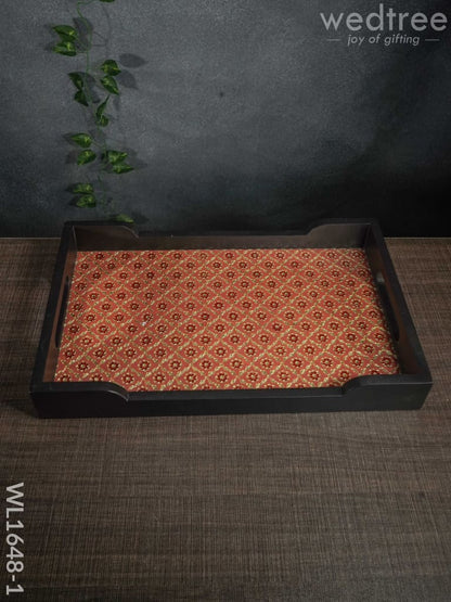 Meenakari Wooden - Rectange Tray (15x9)