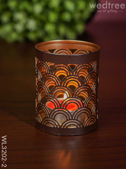 Metal Engraved Votives Set of - 4